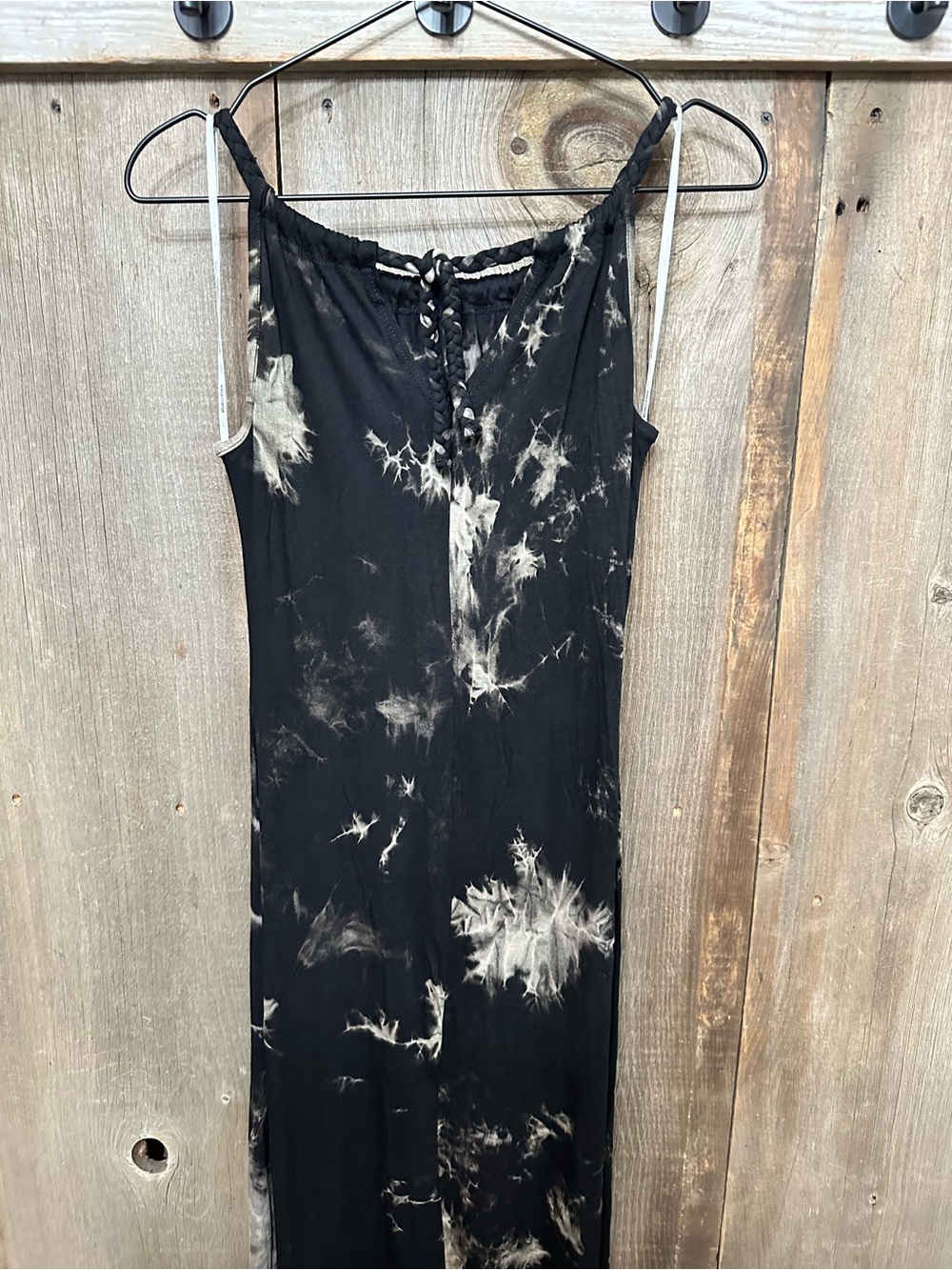 Rolla Costa High Neck Tie Dye Maxi Dress in Black Size Medium - Picture 6 of 14